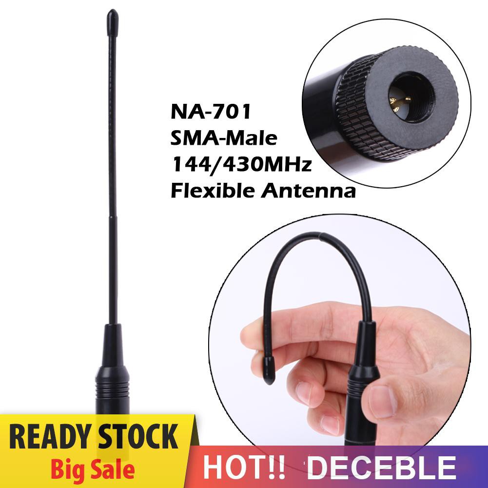 Deceble Dual-band 144/430MHz NA-701 SMA-Male Radio Flexible Antenna for Yaesu 678R
