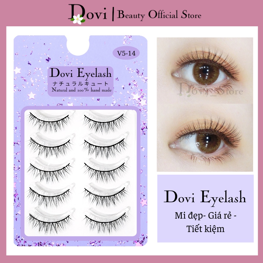 Mi giả Dovi Eyelash, mi giả gân  tự nhiên dùng hàng ngày sợi mềm mịn