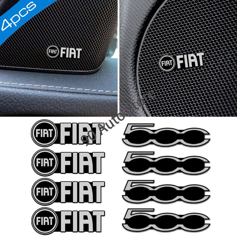UNO PALIO Set 4 Miếng Dán Điều Khiển Loa Âm Thanh Xe Ô Tô Fiat 500 131 Aegea Dobio