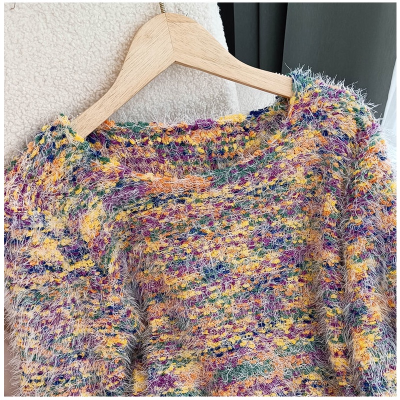 Áo sweater Dệt Kim Dáng Rộng Phong Cách Thời Trang Thu Đông Mới