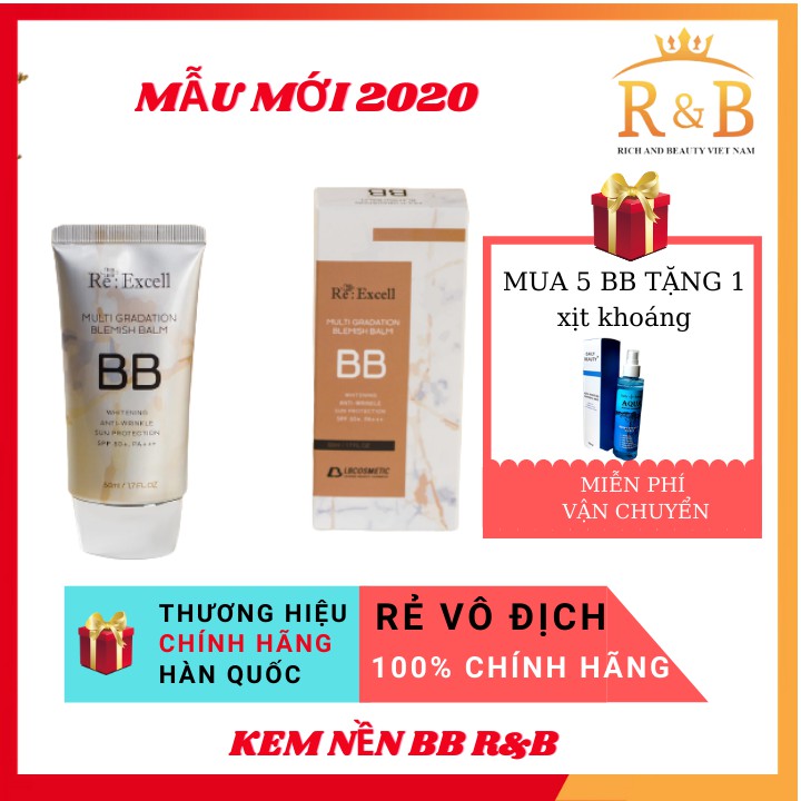 BB Cream Hàn Quốc, kem nền, kem lót, che khuyết điểm, chống nắng SPF50+/ PA+++ | BigBuy360 - bigbuy360.vn