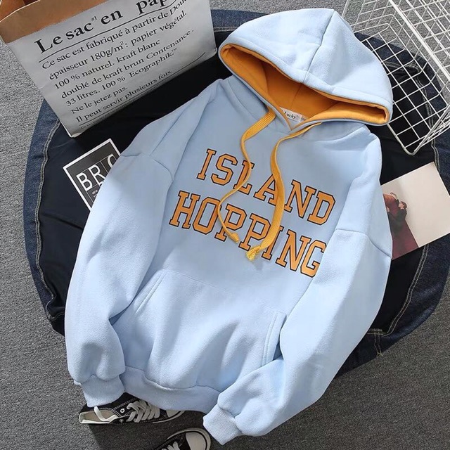 Áo hoodie nỉ ngoại chữ ISLAND HOPPING