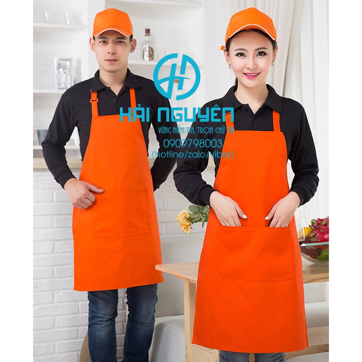 TẠP DỀ YẾM PHỤC VỤ MÀU CAM VẢI KAKI HÀN QUỐC