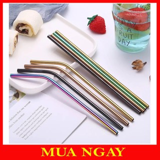 Ống Hút Inox Nhiều Màu, Cọ Rửa, Túi Đựng Tiện Dụng Cao Cấp