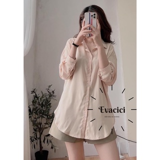 Áo sơ mi dáng RỘNG trơn ulzzang đuôi tôm nhiều màu chất lụa tăm siêu mềm mịn