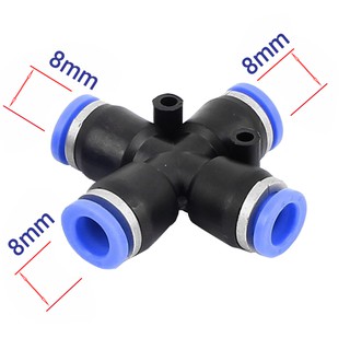 [Sỉ lẻ một giá] Đầu nối nhanh chữ thập 4 hướng nhựa nối ống 8mm - 8mm