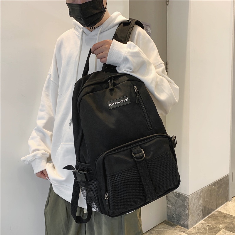 Balo PRETTYZYS sức chứa lớn phong cách ulzzang thời trang Hàn Quốc cho nam và nữ 15.6