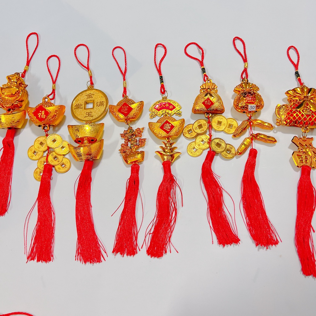 Phụ kiện dây treo cây kiểng ngày tết rước lộc, may mắn vào nhà nhiều mẫu xinh lung linh