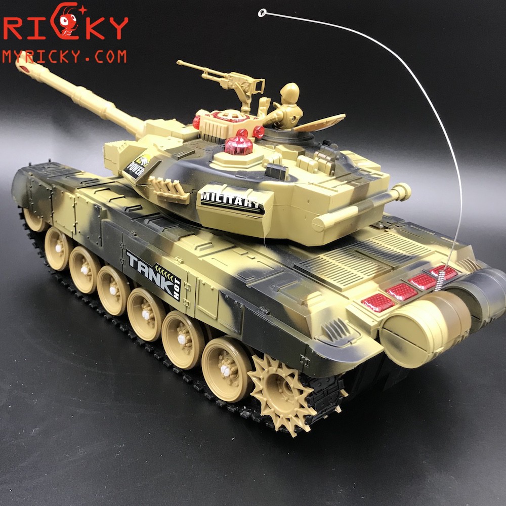 Xe tank quân đội điều khiển bánh xích - nòng quay 360 đô size lớn