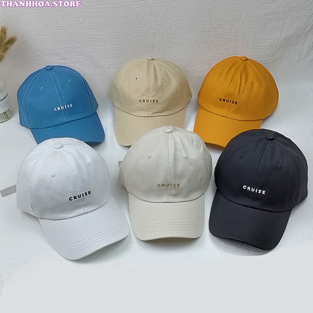Mũ lưỡi trai nón kết nữ nam Hàn Quốc ulzzang đẹp cá tính thể thao thêu chữ đen trắng kaki