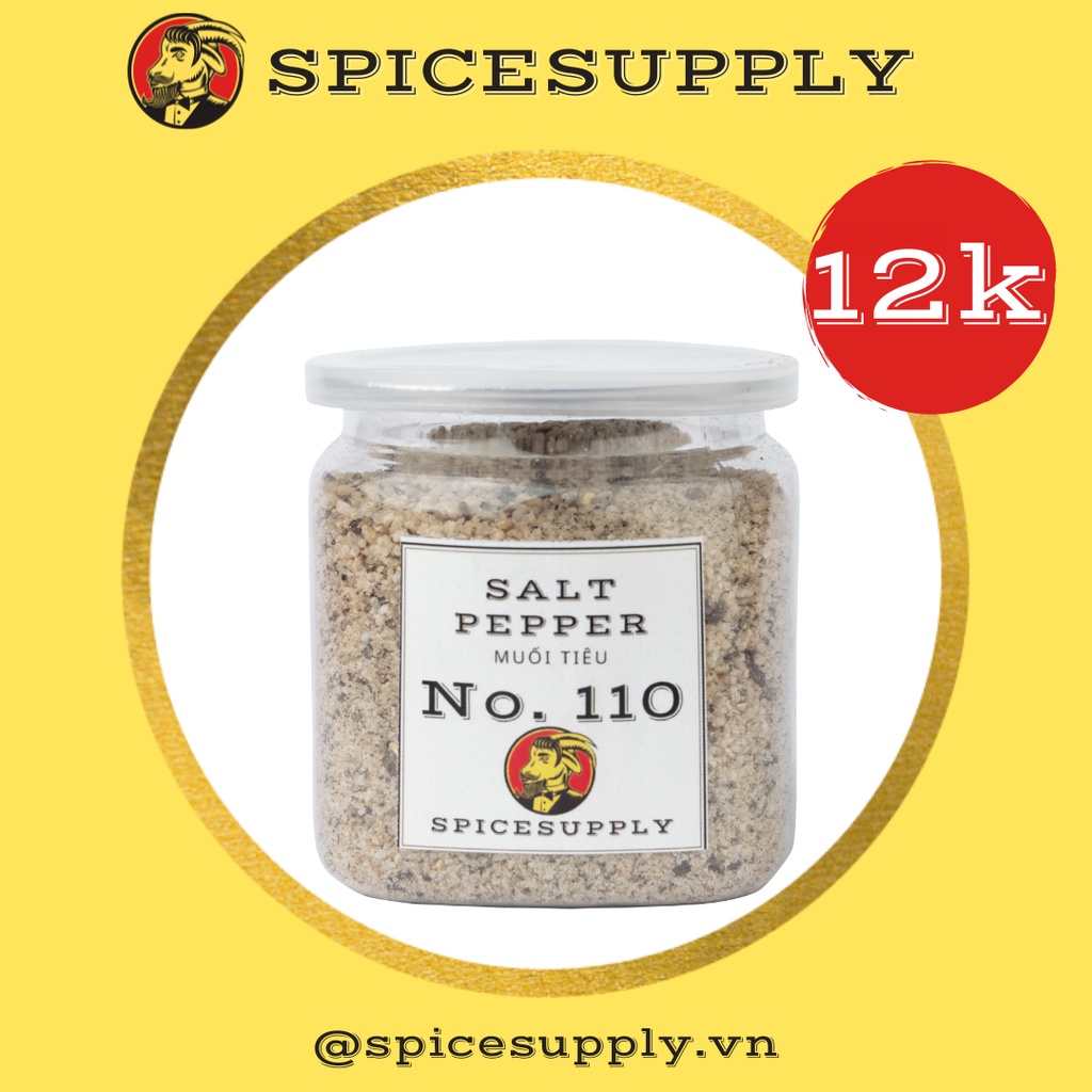 Salt Pepper - Muối Tiêu Đen Đaklak SPICESUPPLY Việt Nam Hũ 120g
