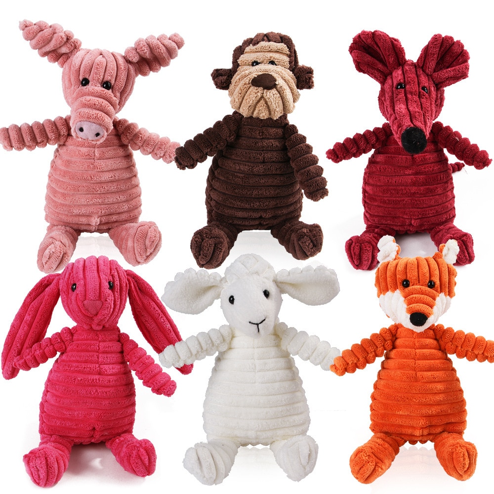 Corduroy con chó cắn đồ chơi khỉ heo giọng nói đồ chơi sang trọng
