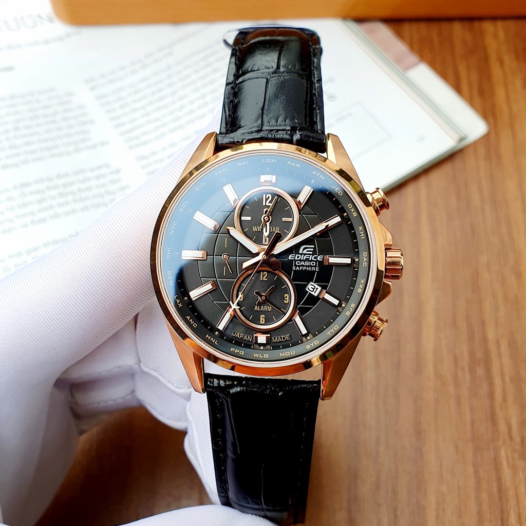 Đồng hồ nam chính hãng Casio Edifice EFB-302JGL-1ADR - máy quartz pin - kính Sapphire