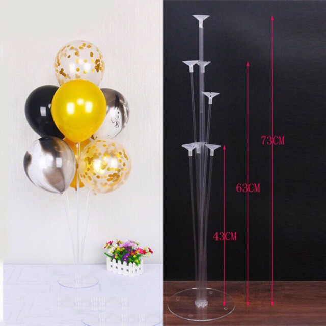 Trụ bóng trong suốt giả bay trang trí sinh nhật 70cm 7 thanh
