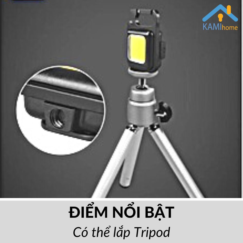 Đèn pin mini siêu sáng sạc tích điện kiêm Móc khóa Mở nắp chai Treo chìa khóa mã 38035
