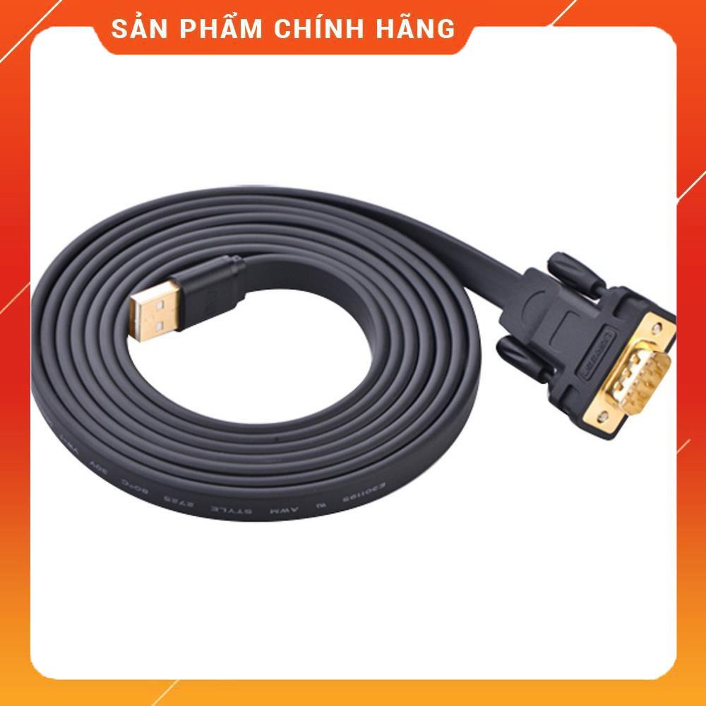 Cáp chuyển đổi USB sang Com RS232 2mét chính hãng Ugreen 20218 cao cấp- Bảo hành 18 tháng