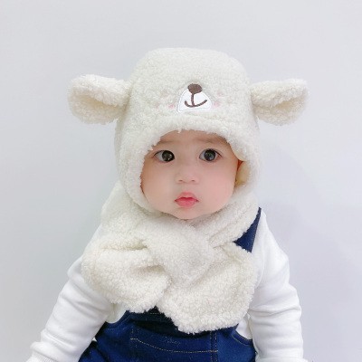 Mũ Trùm Đầu Kiêm Khăn Choàng Cổ 2 trong 1 Giữ Ấm Dành Cho Bé