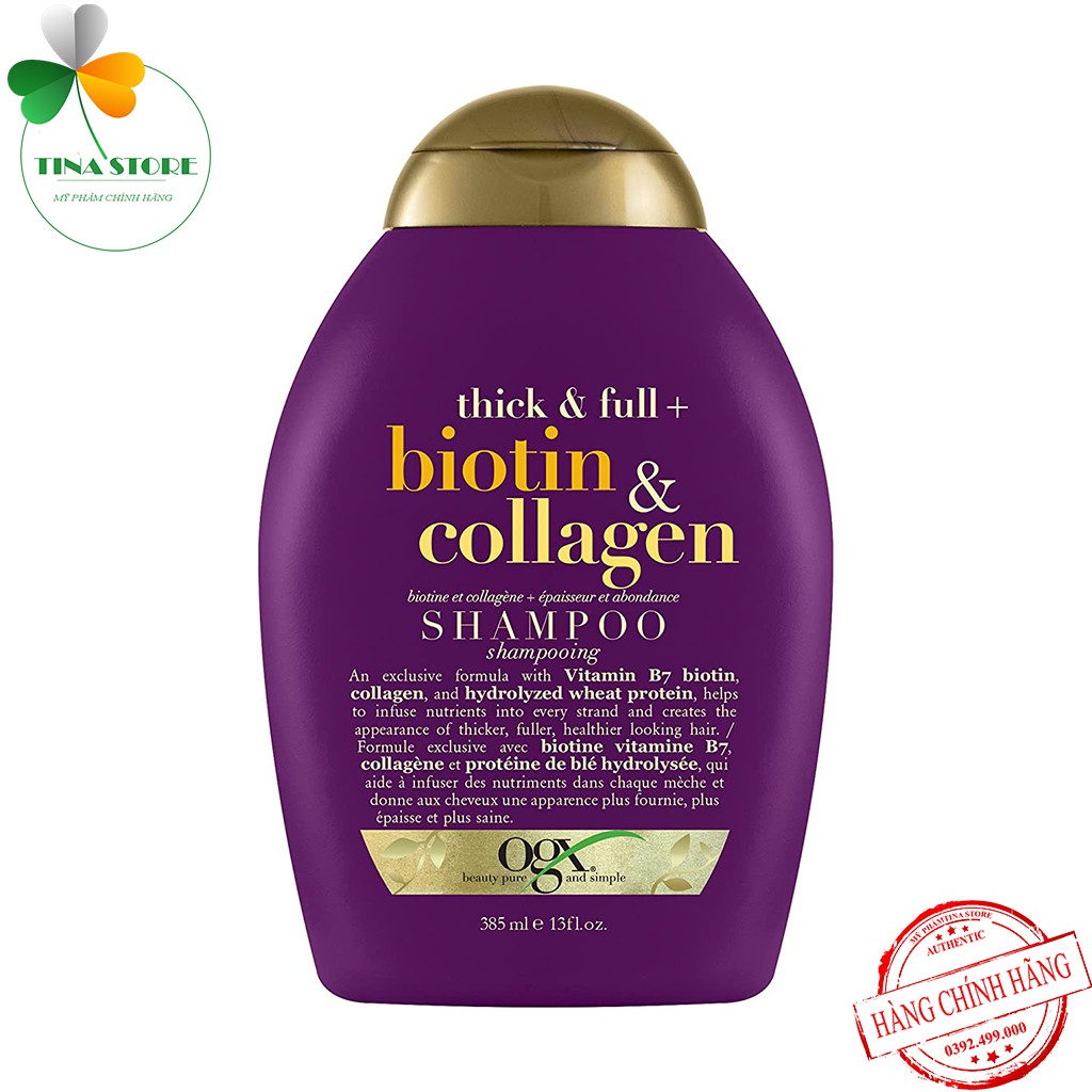 Miễn Ship🔥Cặp Dầu Gội Xả Biotin Collagen OGX 385ML | Mọc Tóc Ngăn Rụng Tóc, Giúp Tóc Chắc Khỏe | Hàng Chính Hãng | BigBuy360 - bigbuy360.vn