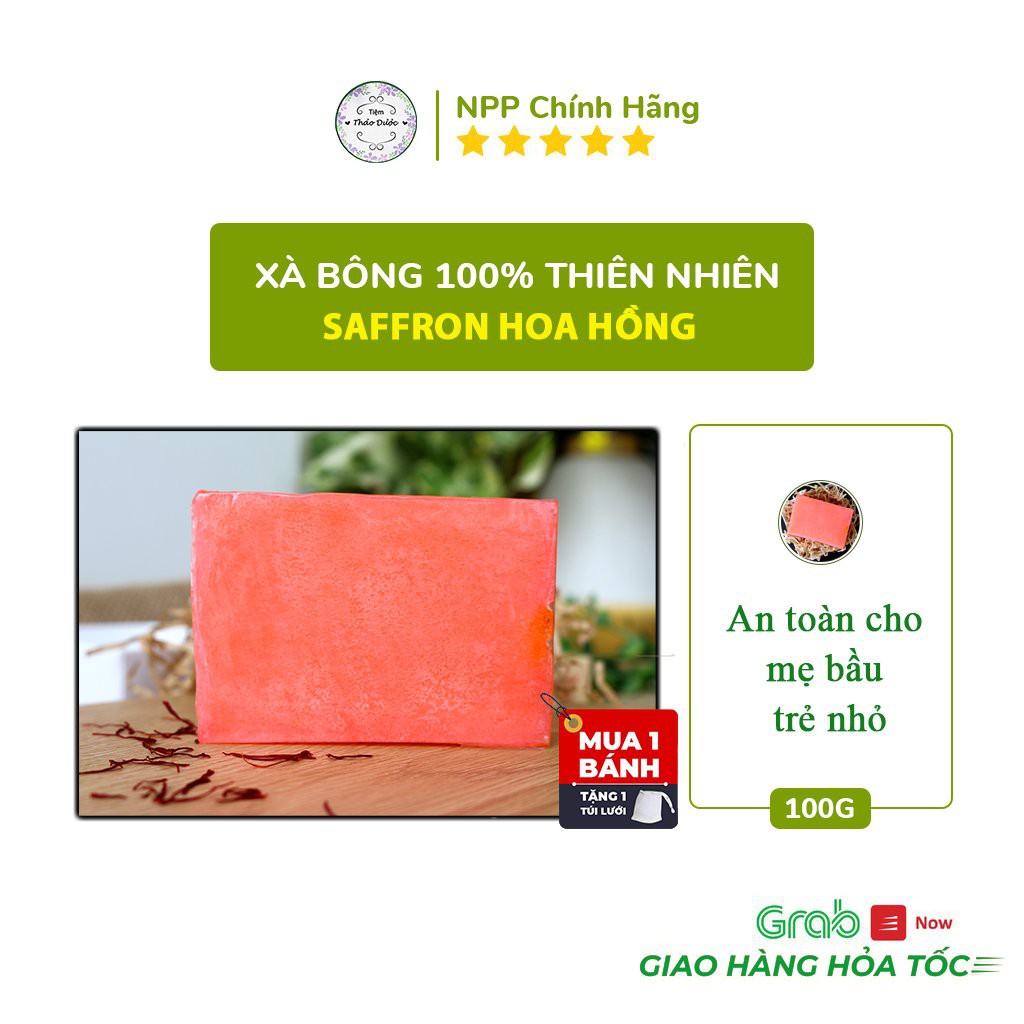 Xà Bông Dưỡng Da Saffron Hoa Hồng 100gr | BigBuy360 - bigbuy360.vn