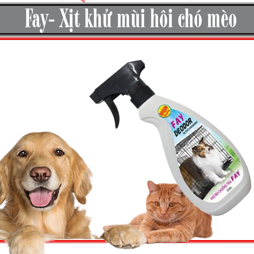 (2 loại) Xịt khử mùi hôi của chó mèo - XCPET 100 và FAY 350ml Khử mùi diệt khuẩn môi trường (hanpet 239)