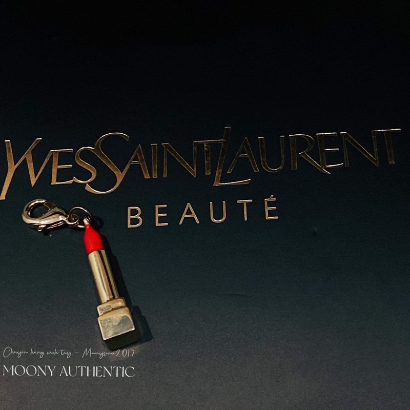 Charm treo túi/ chìa khoá hàng gift hãng Ysl thỏi son vs chai nước hoa cực cute.