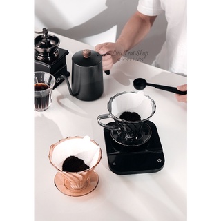 Bộ phễu lọc cà phê giấy v60 pour over drip tornado dripper