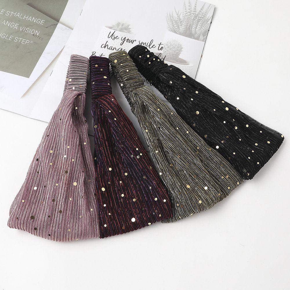 Băng Đô Cài Tóc Phối Ren Bản Rộng Phong Cách Retro Cho Nữ