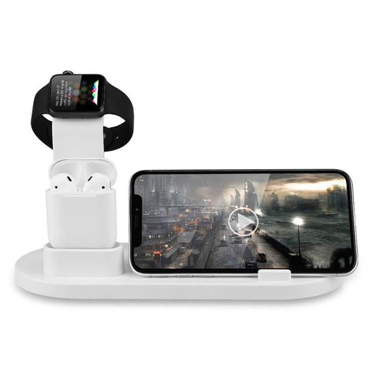 Đế sạc nhanh không dây 4 in 1 cho Apple Watch Iphone Airpods Samsung Oppo