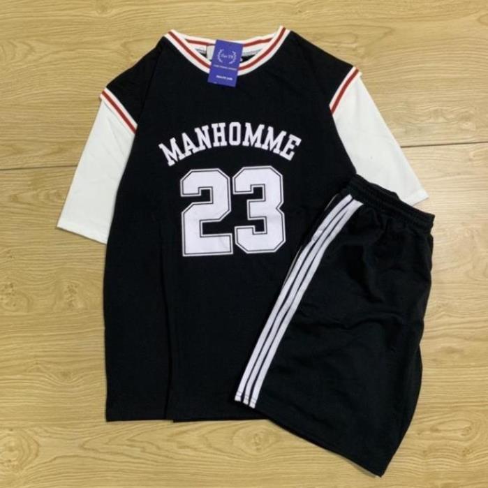Bộ thể thao nam nữ số 23 unisex, set đồ thể thao bóng rổ thun nam nữ dáng rộng phong cách Ulzzang Hàn Quốc, ch New