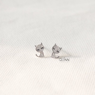 Khuyên tai mèo đính đá Bling Cat