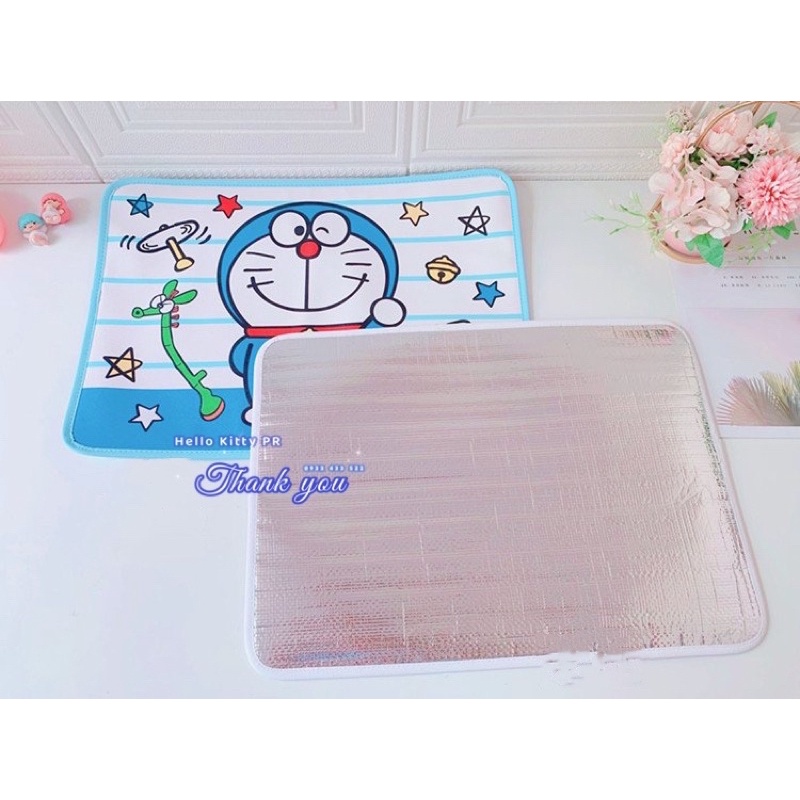 Tấm lót bàn ăn, lót chuột trang trí Hello Kitty - Doremon Doraemon