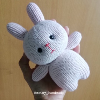 Thú bông len handmade - Thỏ béo lùn 1 (mẫu đan)