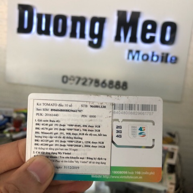 Sim Số Đẹp 4G Viettel đầu 09 VIP