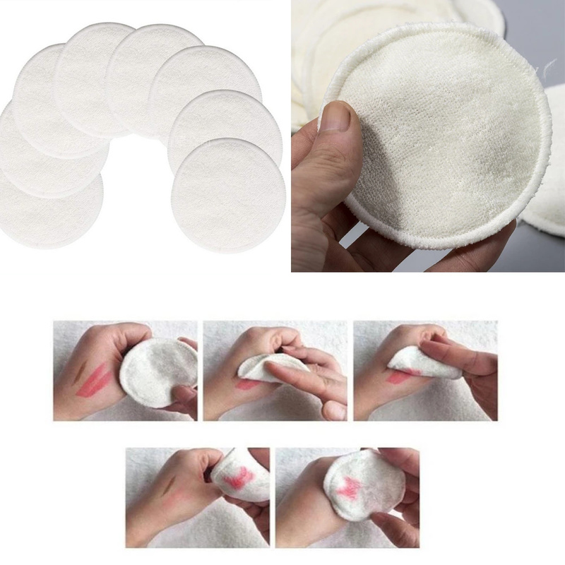 (Hàng Mới Về) 1 Miếng Bông Tẩy Trang Bằng Vải Tre Tự Nhiên Có Thể Tái Sử Dụng