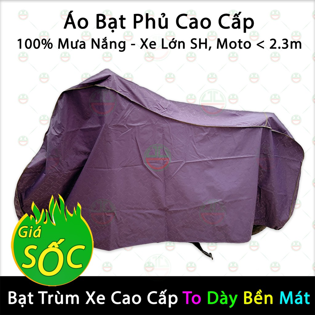 Bạt Phủ Trùm Xe Máy Loại Cao Cấp - To Dày Bền Mát Cam Kết Mưa Nắng 100% - Chống Quéo Pô Nóng - BatPhuXeCC-TiHo (Đa màu)