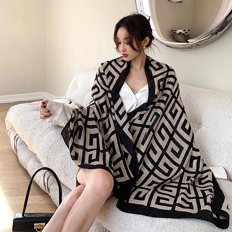 Khăn Choàng, Khăn Choàng, Khăn Choàng, Khăn Choàng Đi Biển In Kích Thước 90x180 cm. Thời Trang Mới Cho Phụ Nữ