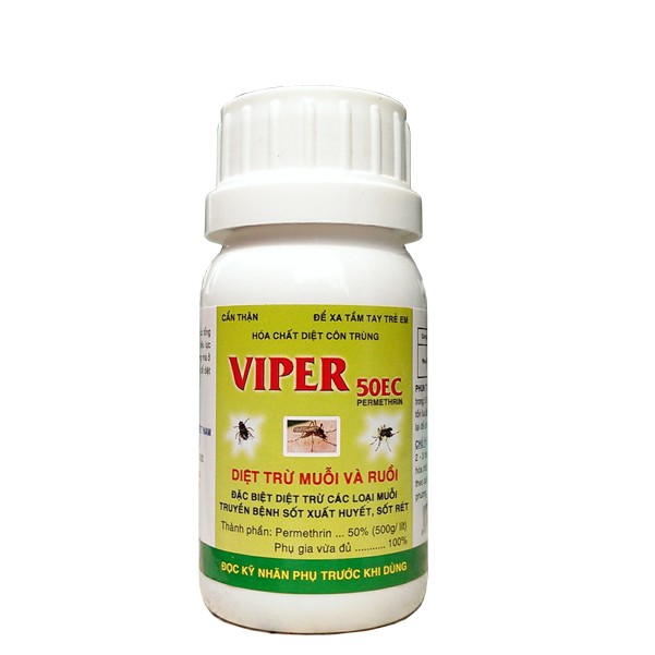Chất Diệt Côn Trùng Viper 50EC - VIPESCOVIPER, Ruồi, Muỗi, Bọ Trĩ - lọ 100ml