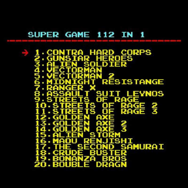Hộp Chứa Game 16-bit 112 Trong 1 Cho Máy Chơi Game MegaDrive