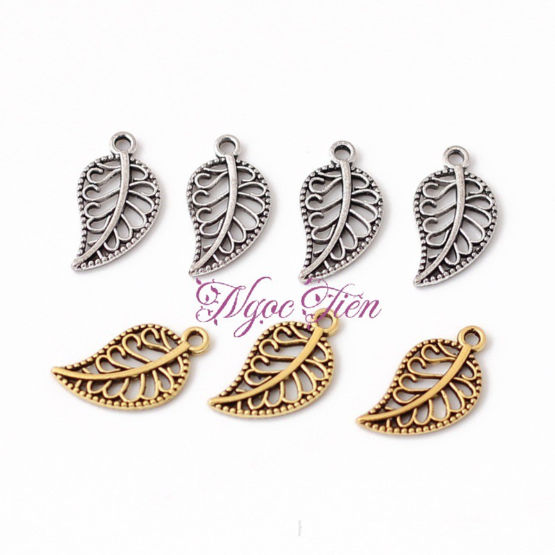 Charm treo chiếc lá bạc