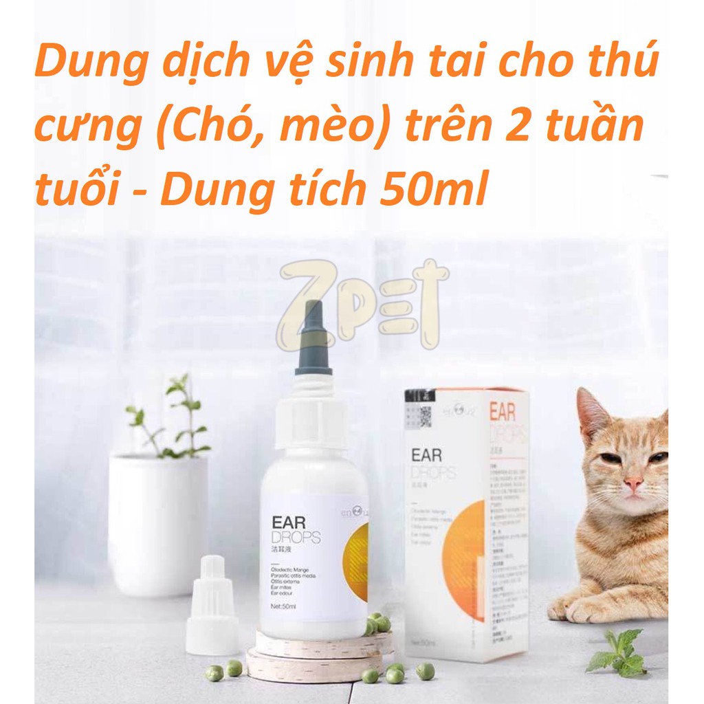 Dung dịch vệ sinh Tai & Mắt cho mèo SOS lọ 50ml