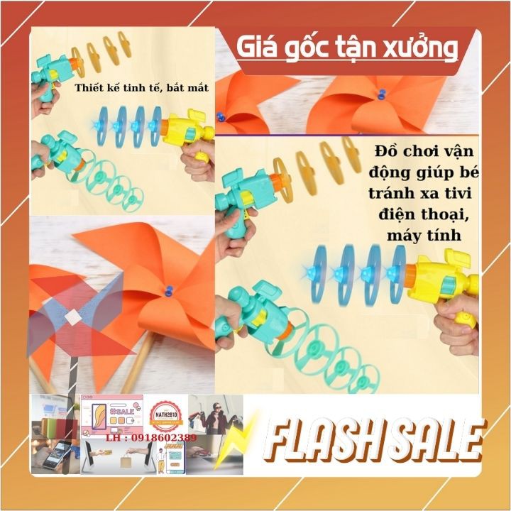 Bộ bắn chong chóng con quay có đèn phát sáng cho bé vui đùa