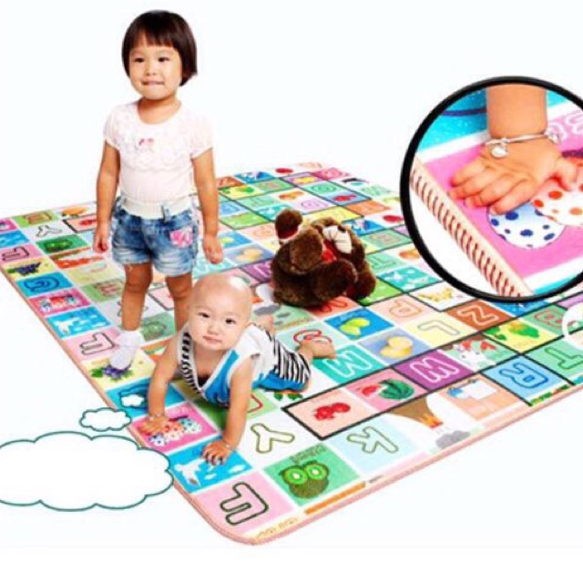 Thảm Maboshi 2 mặt hoạt hình chống thấm cao cấp 1.8m x 2m