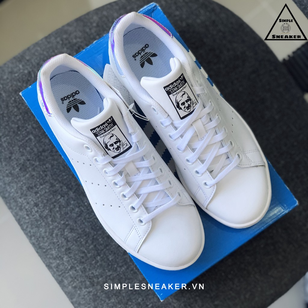 Giày Stan Smith Hologram FREESHIP Adidas Stan Smith Gót Hologram Chính Hãng - Giày Nữ Adidas Authentic- Simple Sneaker