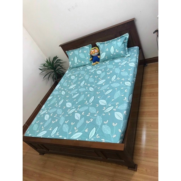 Ga gối cotton 100% dày mát, ga chun bọc đệm cotton đủ size nệm 1m 1m2 1m6 1m8 2m2