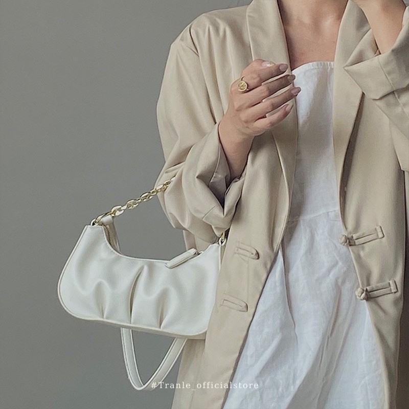 Túi Đeo Chéo Nữ Da Mềm Đám Mây Phối Dây Xích Đeo Nhiều Kiểu | BigBuy360 - bigbuy360.vn