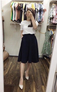 Quần ống sớ giả váy
