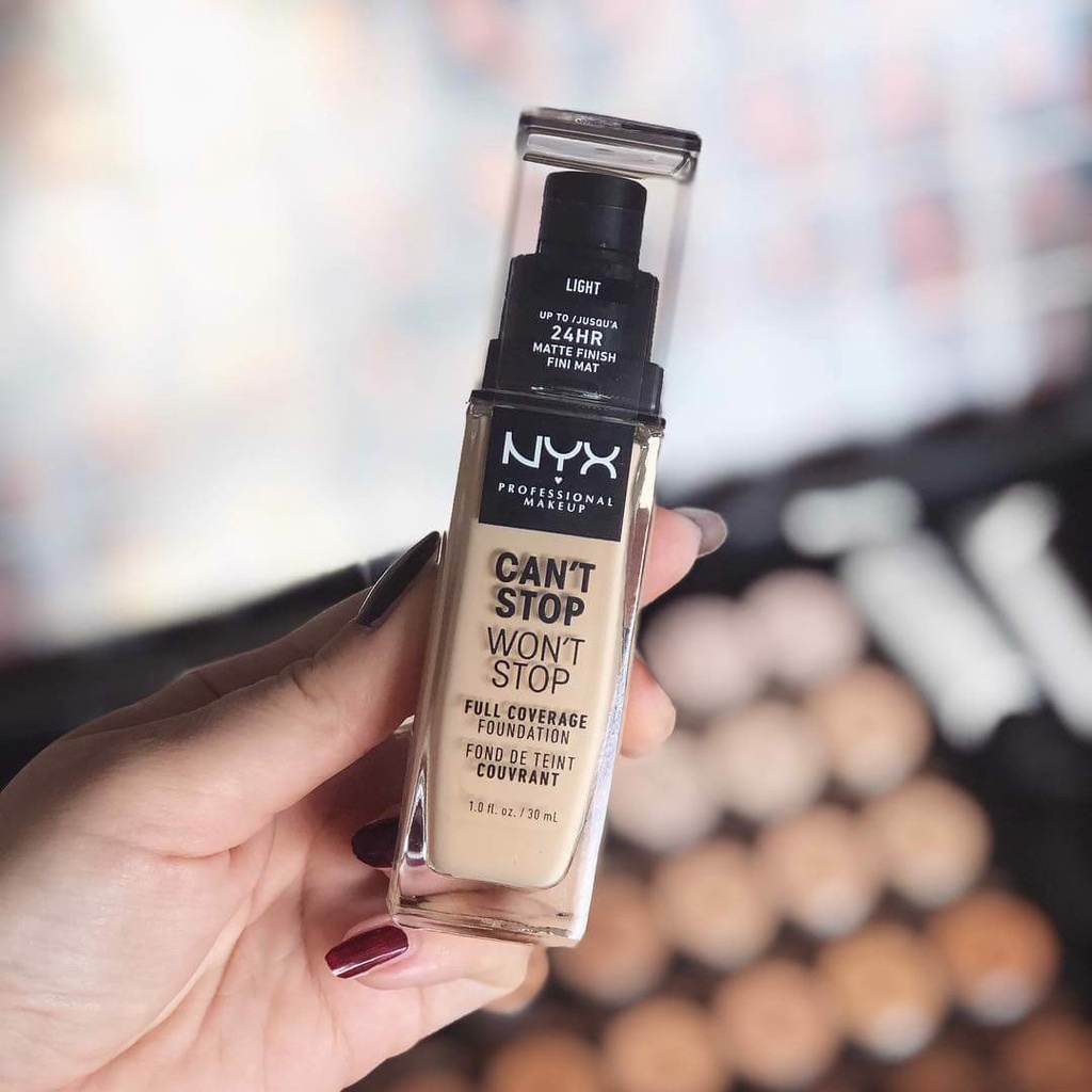 Kem nền che phủ cao NYX Can't Stop Won't Stop Full Coverage Foundation [Nika Story]