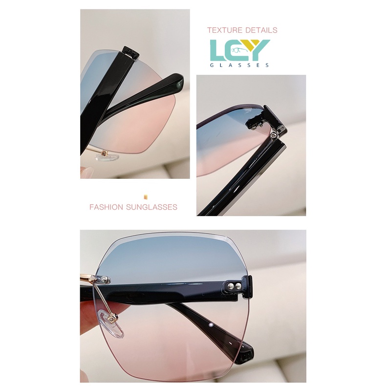 Kính Mát Không Gọng Chống Tia UV Phong Cách Hàn Quốc Mới