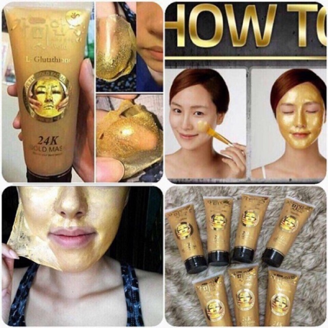 Mặt nạ gel lột trắng da dát vàng 24k Hàn Quốc - Gold Mask L-Glutathione