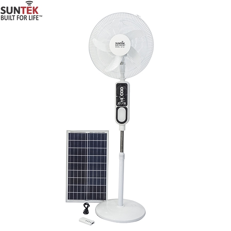 Quạt Cây Tích Điện Năng Lượng Mặt Trời Có Đèn kiêm Pin Sạc Dự Phòng SUNTEK SF-03 26W